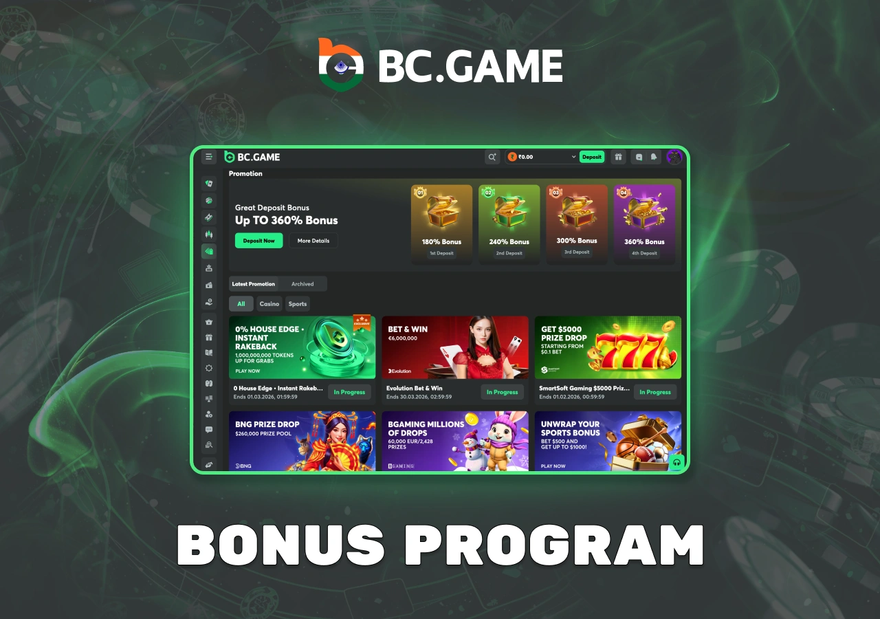 Bonus offers for users in India